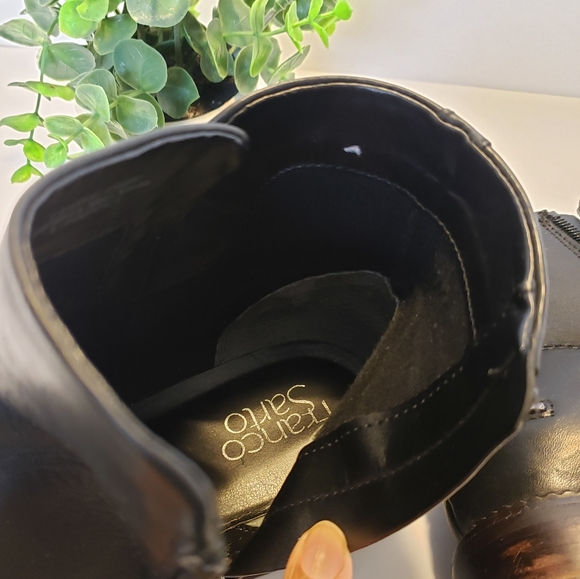 Franco Sarto Black Leather Booties, 9.5 - Picture 7 of 7
